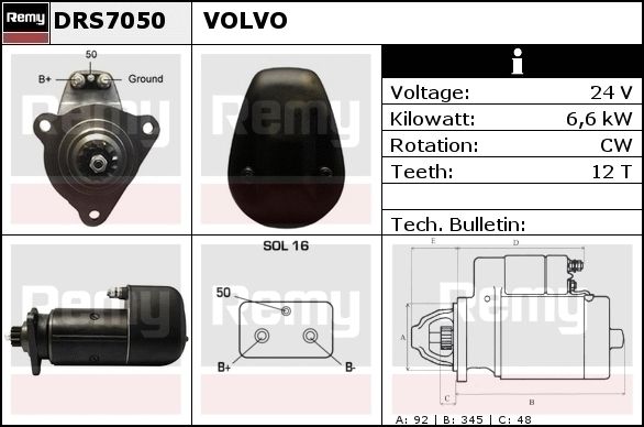 DELCO REMY Starter DRS7100